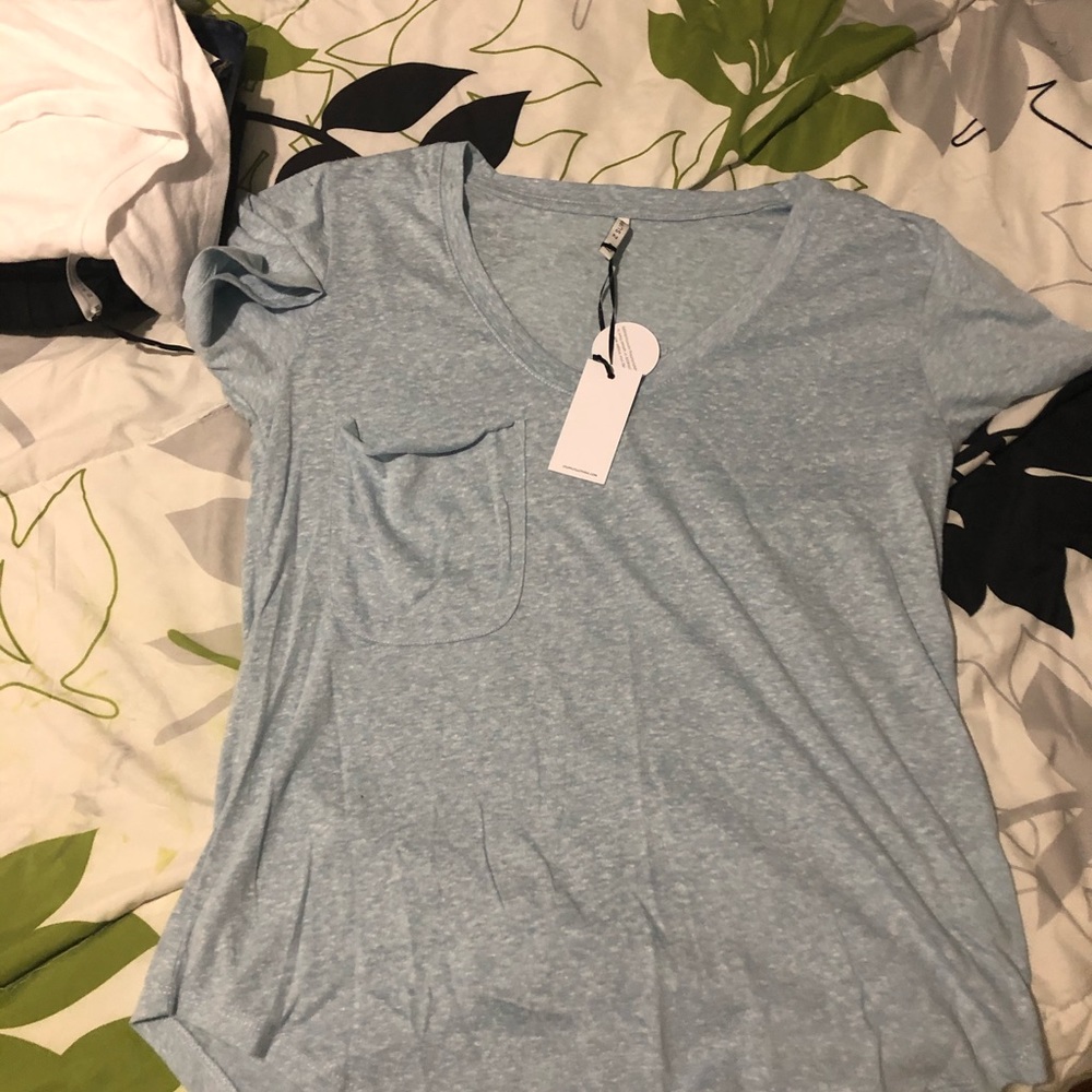 Sky blue z supply pocket tee